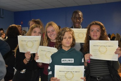 Remise du diplôme du brevet
